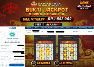 BUKTI JACKPOT SLOT KAISARLIGA RP. 1.552.000.- LUNAS