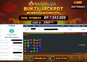 BUKTI JACKPOT SLOT KAISARLIGA RP. 7.593.000.- LUNAS