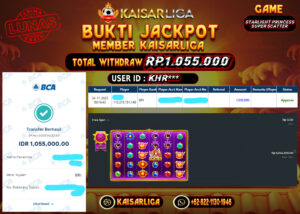 BUKTI JACKPOT SLOT KAISARLIGA RP. 1.055.000.- LUNAS