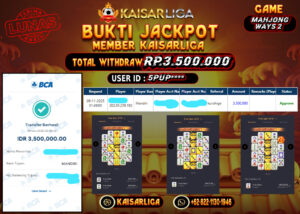 BUKTI JACKPOT SLOT KAISARLIGA RP. 3.500.000.- LUNAS