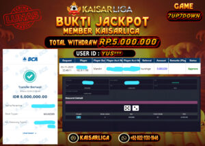 BUKTI JACKPOT SLOT KAISARLIGA RP. 5.000.000.- LUNAS