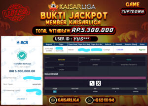 BUKTI JACKPOT SLOT KAISARLIGA RP. 5.300.000.- LUNAS