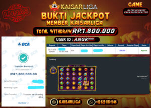 BUKTI JACKPOT SLOT KAISARLIGA RP. 1.800.000.- LUNAS