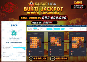 BUKTI JACKPOT SLOT KAISARLIGA RP. 2.000.000.- LUNAS