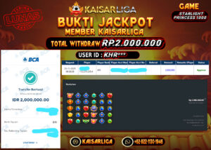 BUKTI JACKPOT SLOT KAISARLIGA RP. 2.000.000.- LUNAS