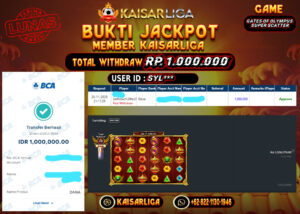 BUKTI JACKPOT SLOT KAISARLIGA RP. 1.000.000.- LUNAS