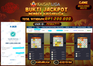 BUKTI JACKPOT SLOT KAISARLIGA RP. 1.200.000.- LUNAS