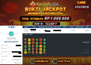 BUKTI JACKPOT SLOT KAISARLIGA RP. 1.000.000.- LUNAS