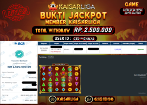 BUKTI JACKPOT SLOT KAISARLIGA RP. 2.500.000.- LUNAS