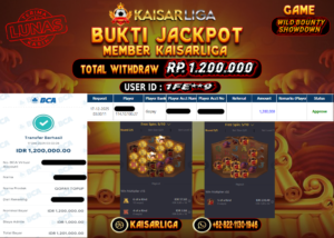 BUKTI JACKPOT SLOT KAISARLIGA RP. 1.200.000.- LUNAS