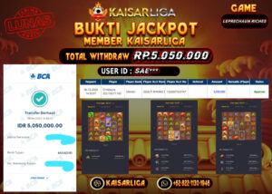 BUKTI JACKPOT SLOT KAISARLIGA RP. 5.050.000.- LUNAS