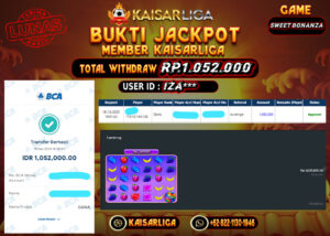 BUKTI JACKPOT SLOT KAISARLIGA RP. 1.052.000.- LUNAS