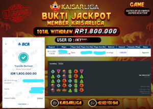 BUKTI JACKPOT SLOT KAISARLIGA RP. 1.800.000.- LUNAS