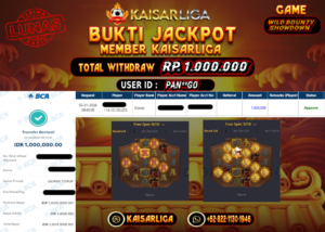 BUKTI JACKPOT SLOT KAISARLIGA RP. 1.000.000.- LUNAS