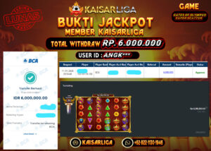 BUKTI JACKPOT SLOT KAISARLIGA RP. 6.000.000.- LUNAS